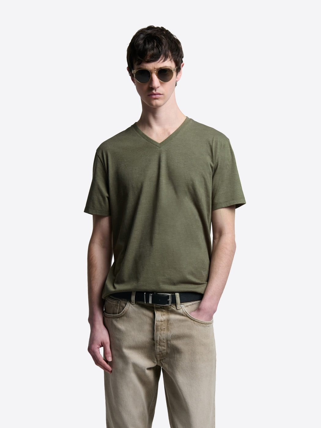 T-shirt col V en coton Supima® - DEVRED 1902
