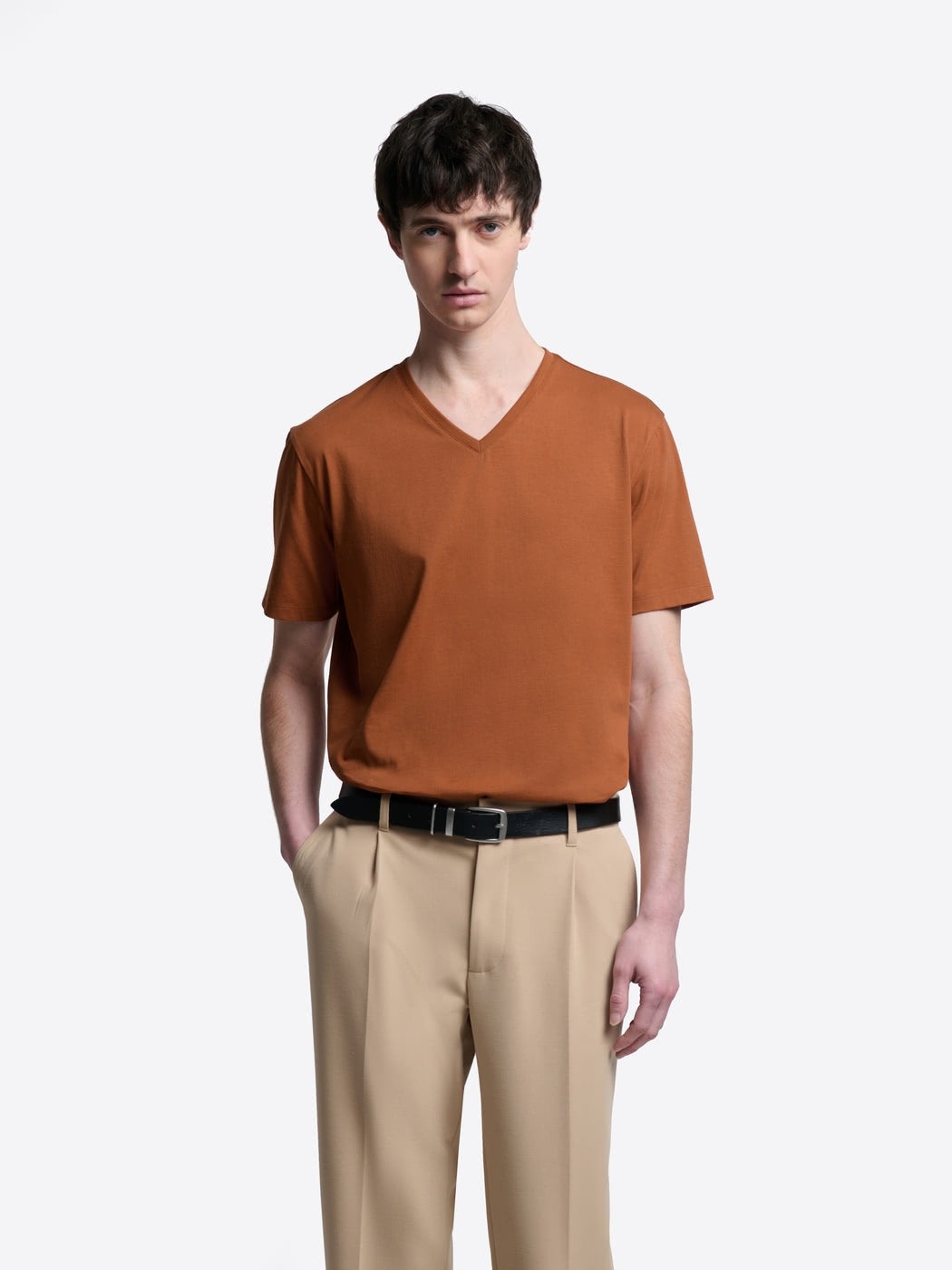 T-shirt col V en coton Supima® - DEVRED 1902