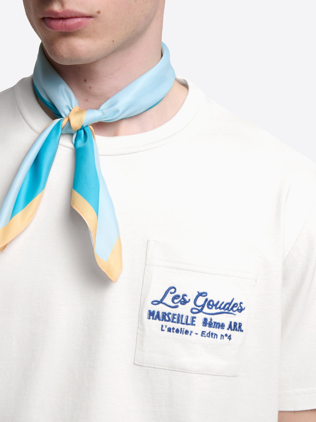 T-shirt col rond broderie - L'atelier - DEVRED 1902