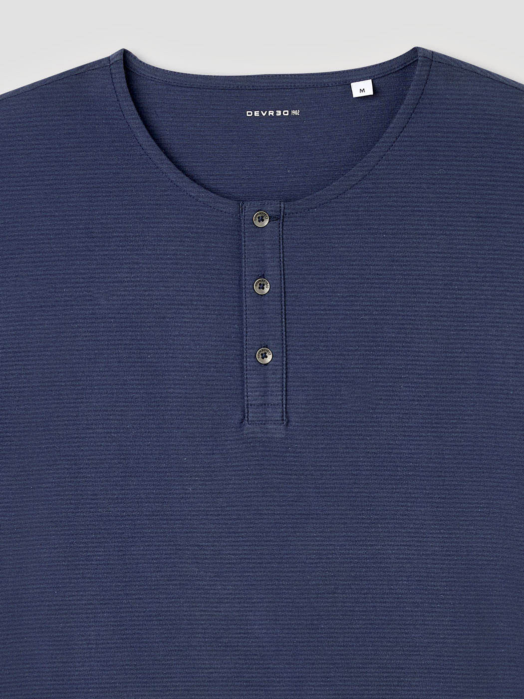 T-shirt col tunisien en coton - DEVRED 1902