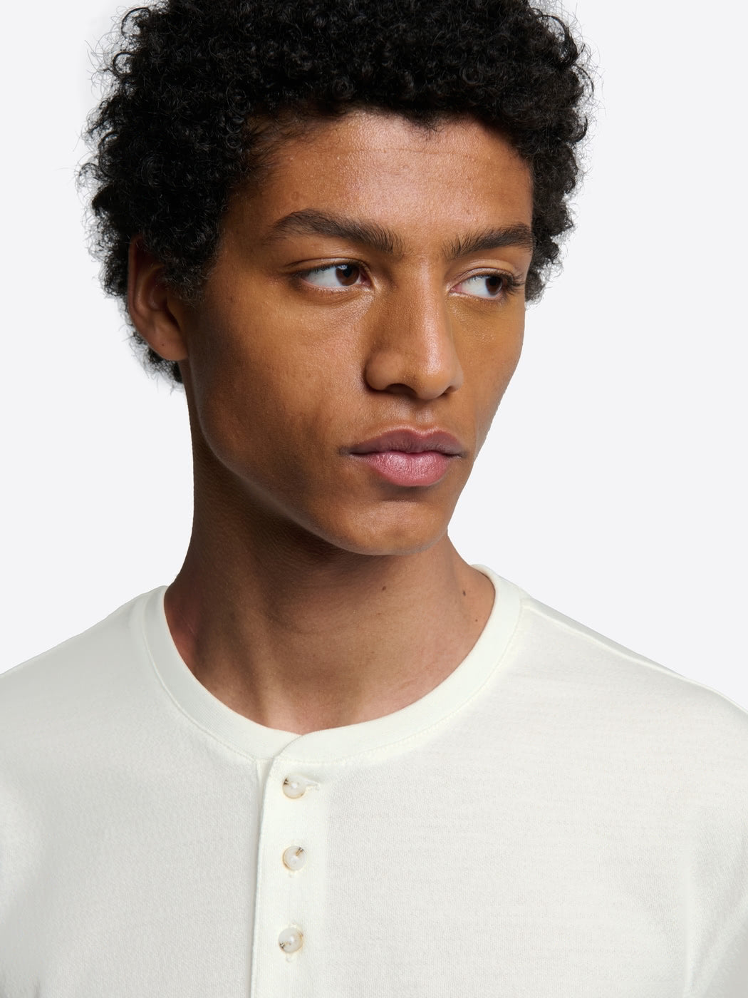 T-shirt col tunisien en coton - DEVRED 1902