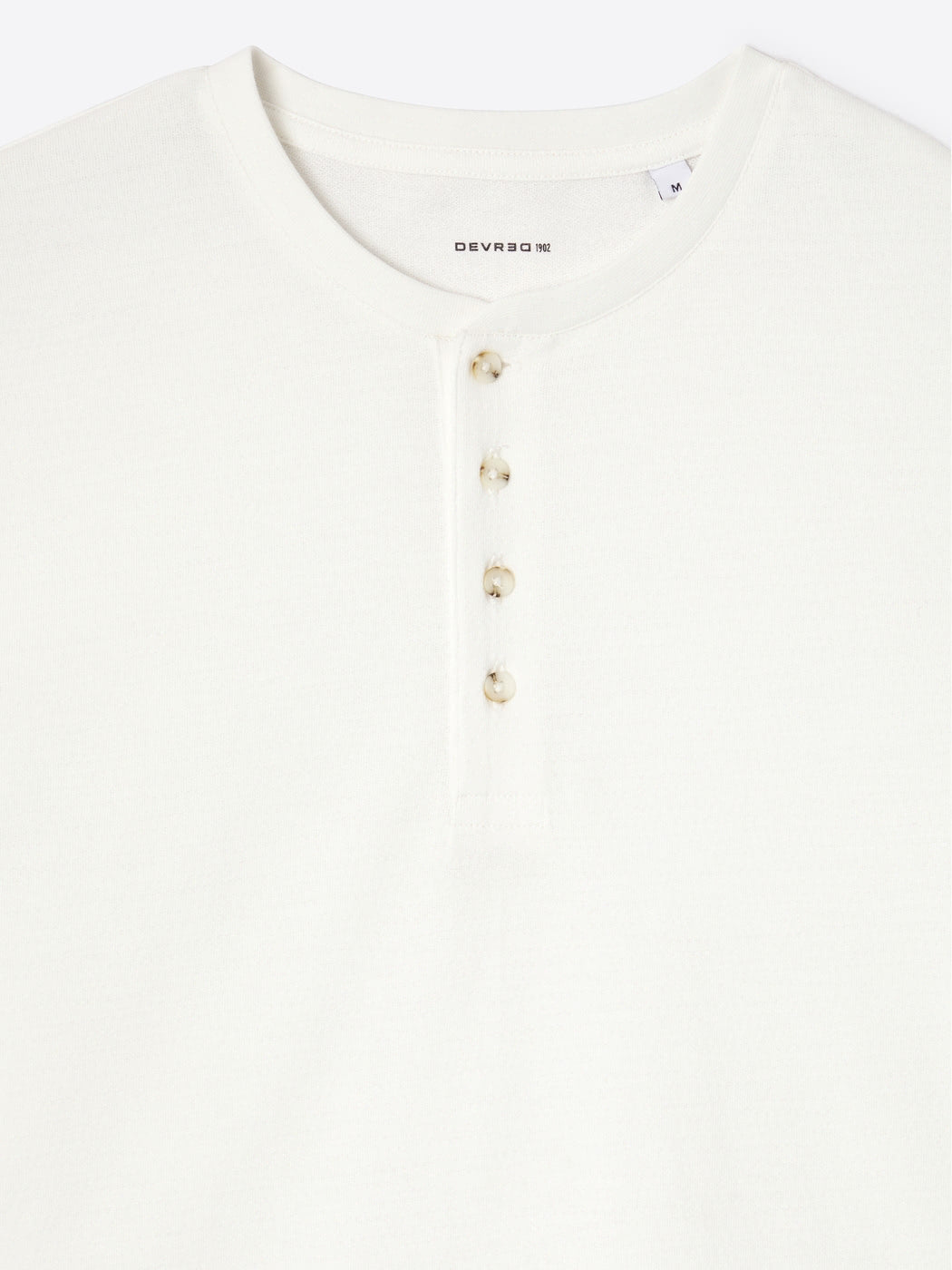 T-shirt col tunisien en coton - DEVRED 1902