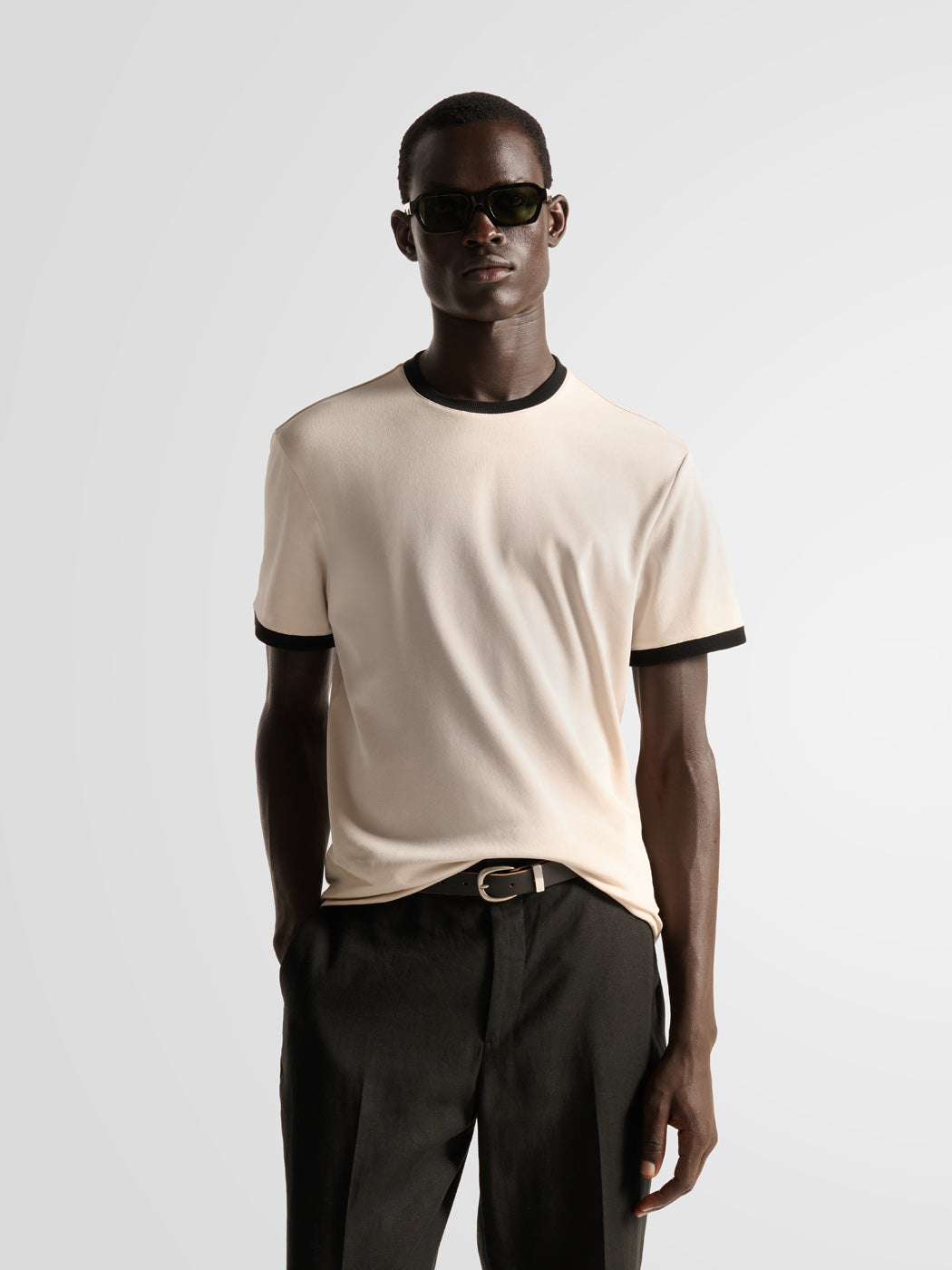 T-shirt col rond contrasté - L'atelier - DEVRED 1902