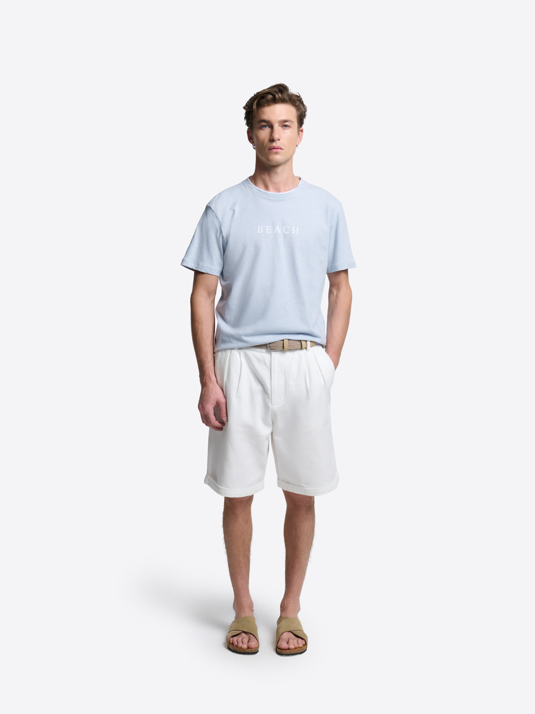 T-shirt col rond en coton lin - DEVRED 1902
