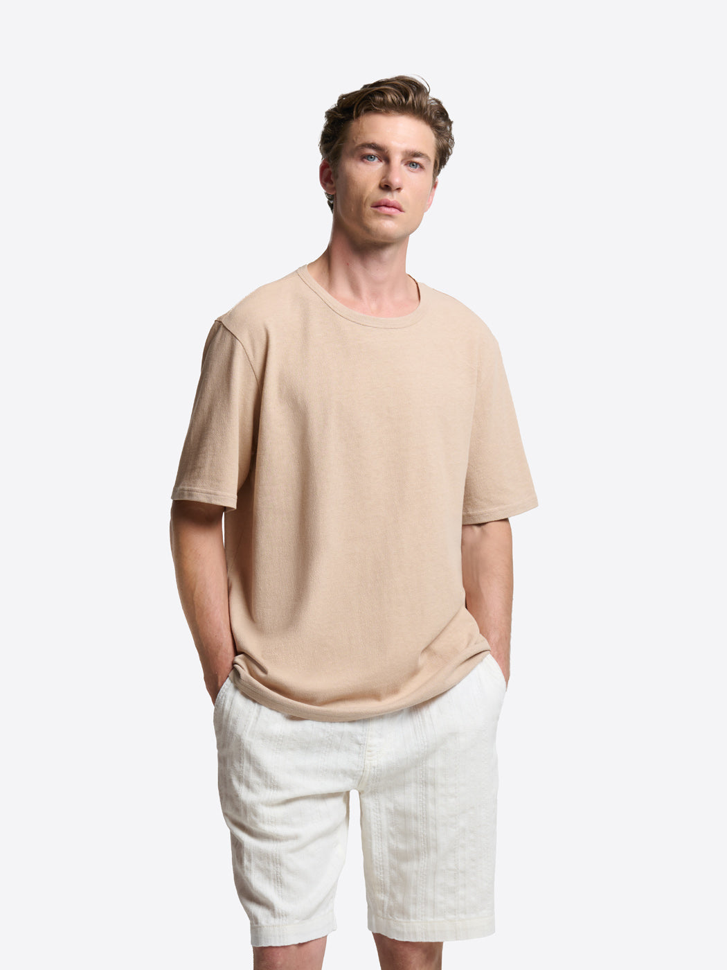 T-shirt col rond en coton lin - DEVRED 1902