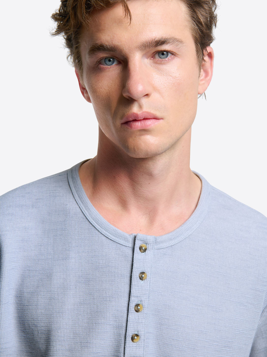 T-shirt col tunisien effet slub - DEVRED 1902