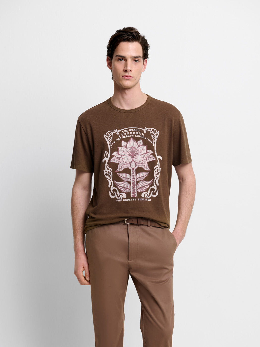 T-shirt col rond à motifs. - DEVRED 1902