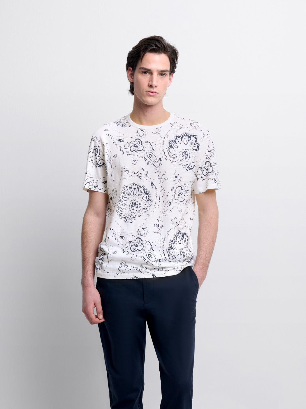 T-shirt col rond à motifs - DEVRED 1902