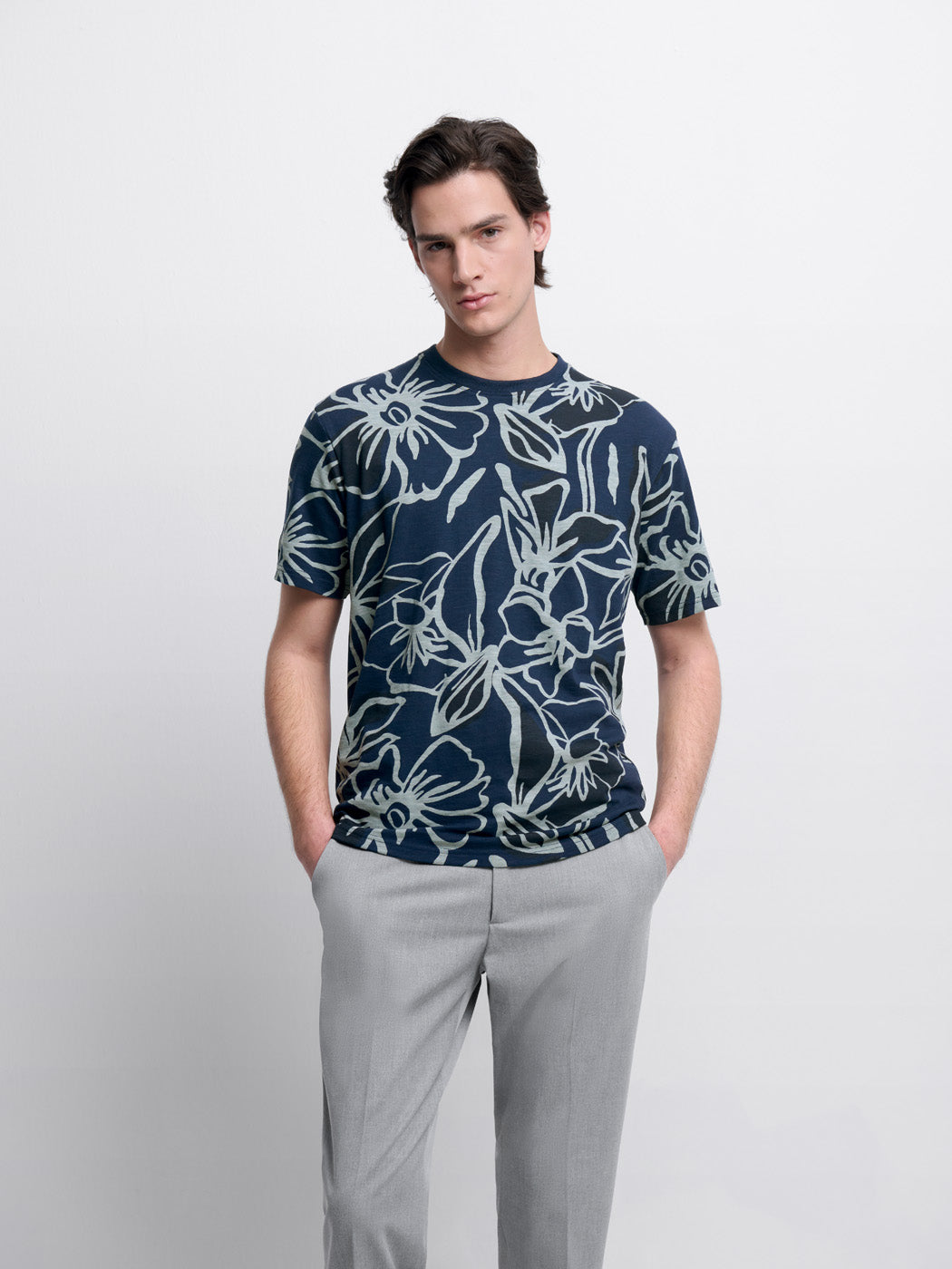 T-shirt col rond à motifs - DEVRED 1902