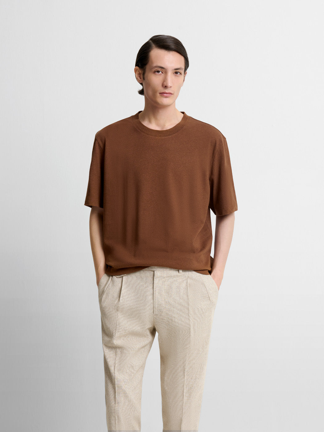 T-shirt col rond en coton lin - DEVRED 1902