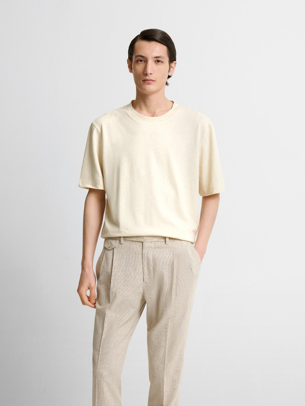 T-shirt col rond en coton lin - DEVRED 1902