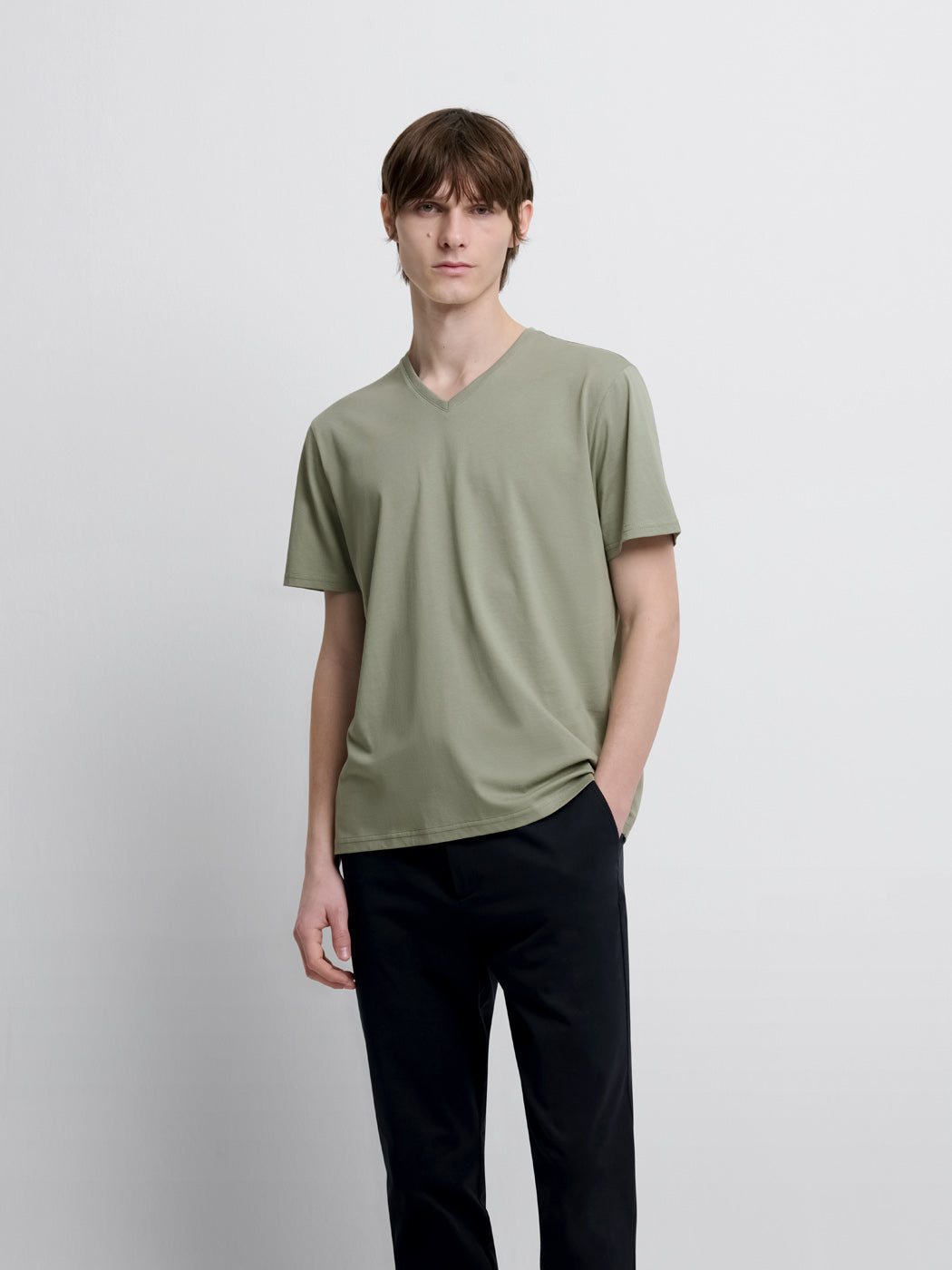 T-shirt col V en coton Supima® - DEVRED 1902