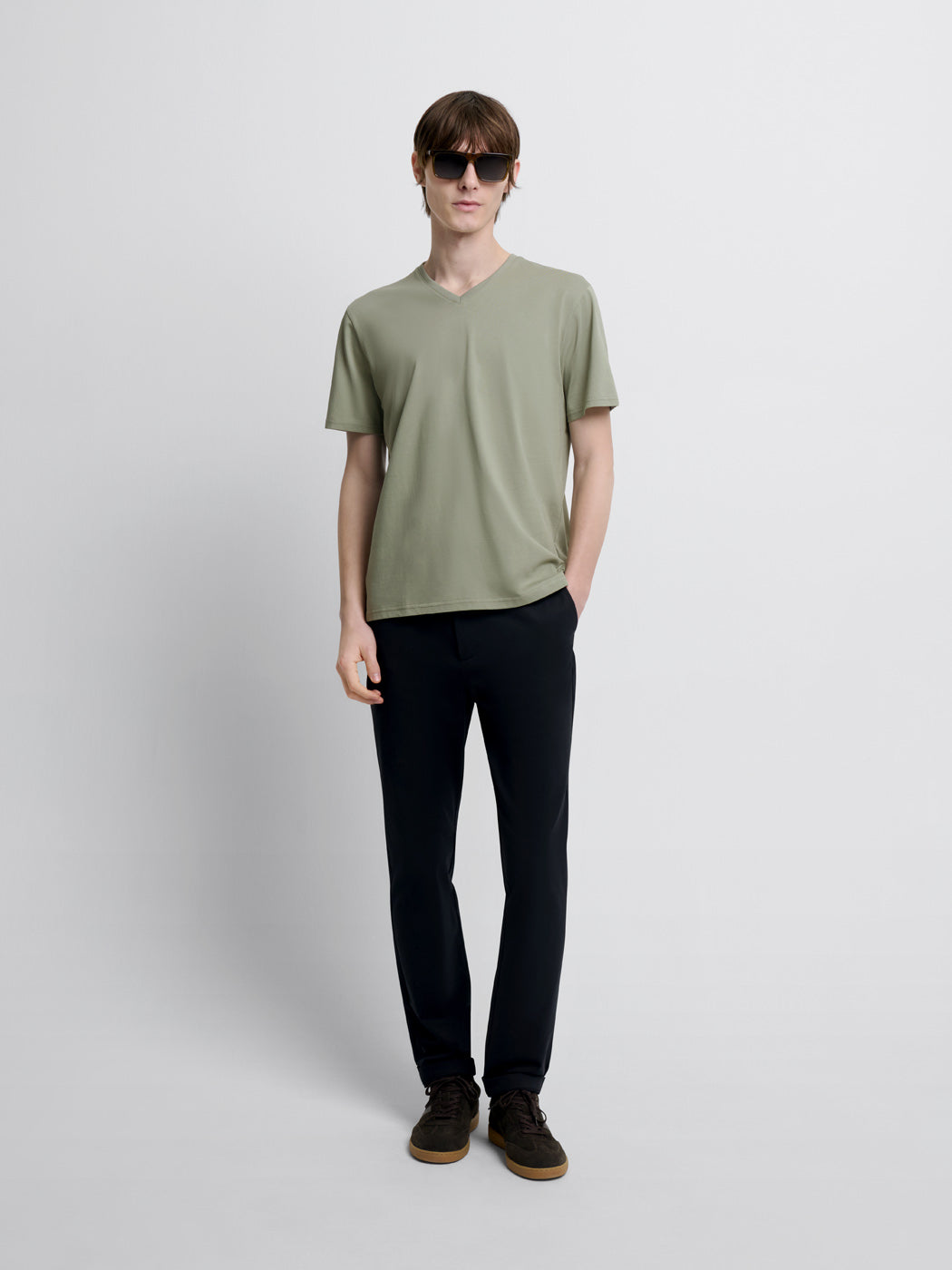 T-shirt col V en coton Supima® - DEVRED 1902