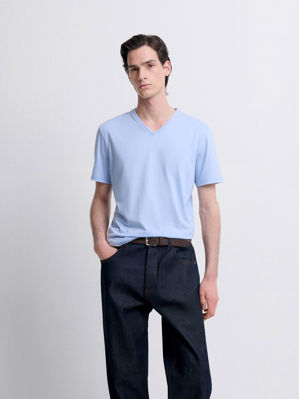 T-shirt col V en coton Supima® - DEVRED 1902