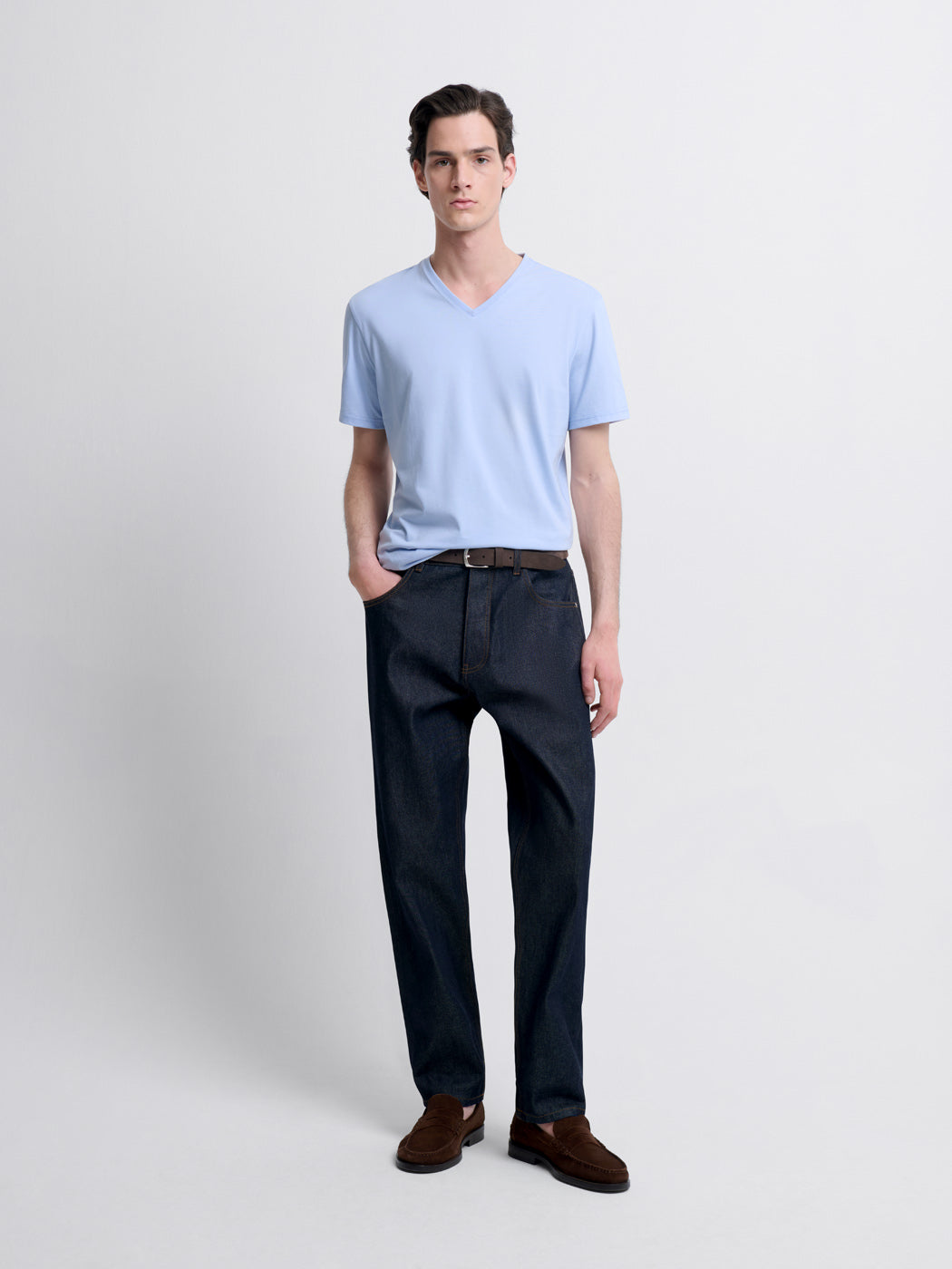 T-shirt col V en coton Supima® - DEVRED 1902