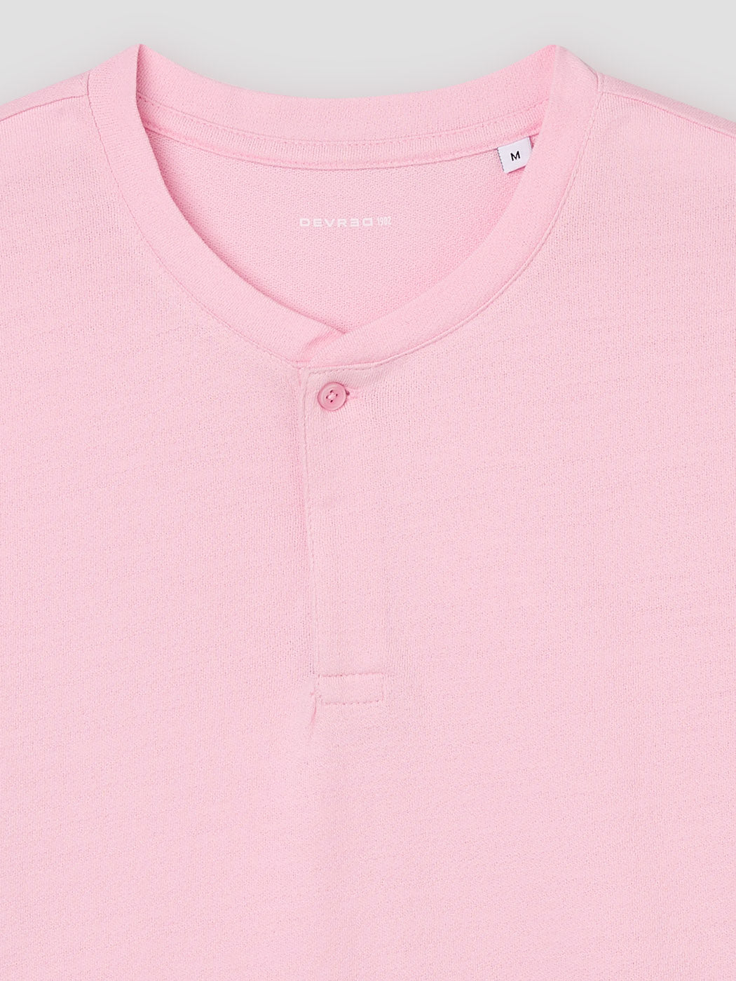 T-shirt col tunisien en coton - DEVRED 1902