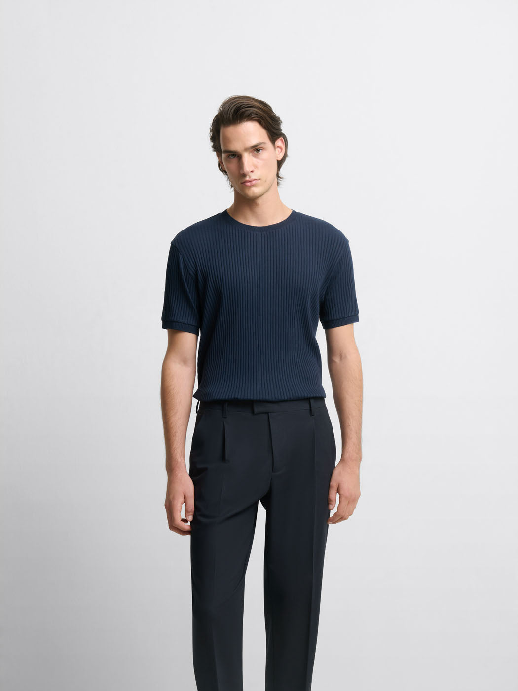 T-shirt col rond côtelé - DEVRED 1902