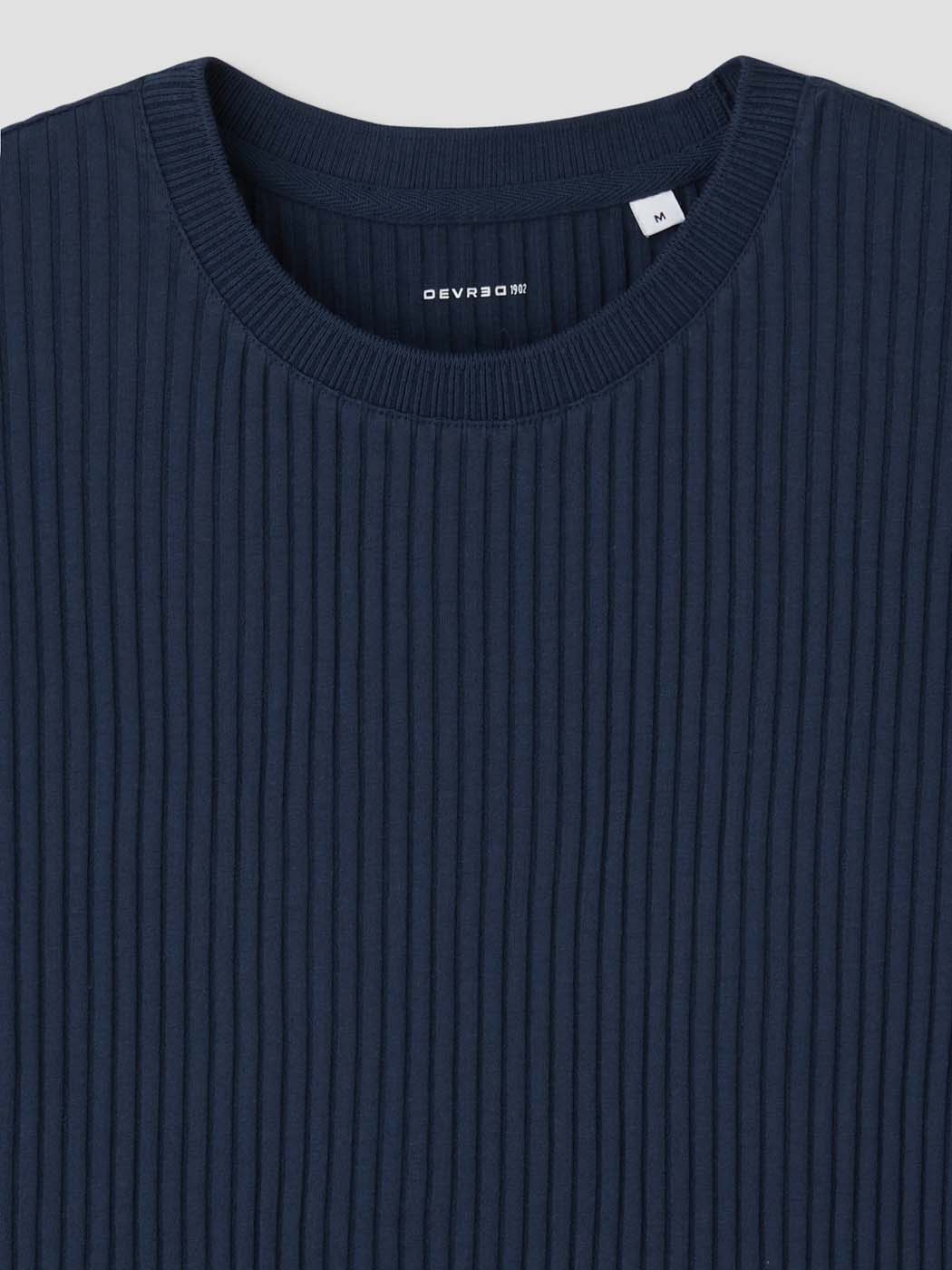 T-shirt col rond côtelé - DEVRED 1902