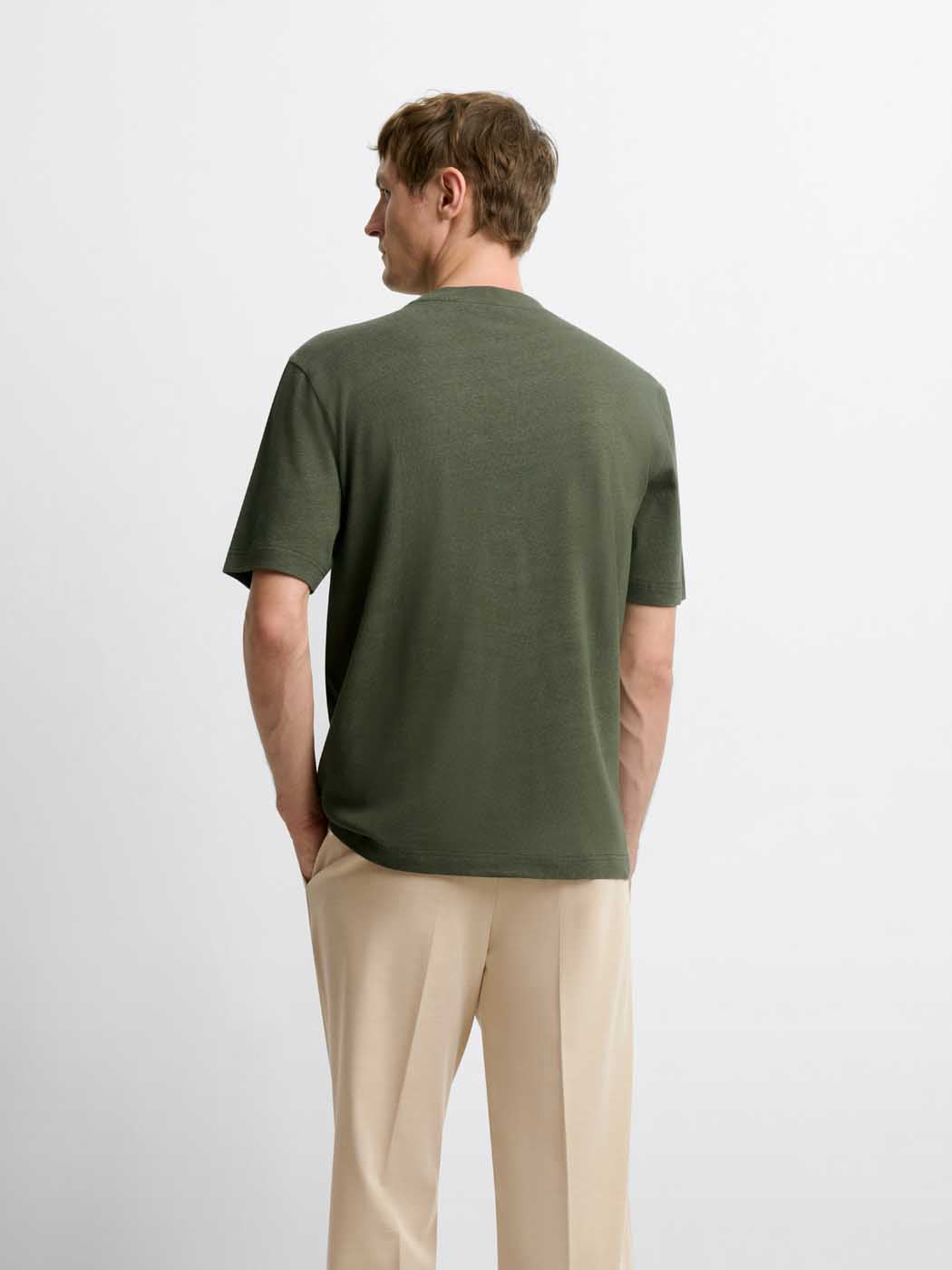 T-shirt col rond en coton lin - DEVRED 1902