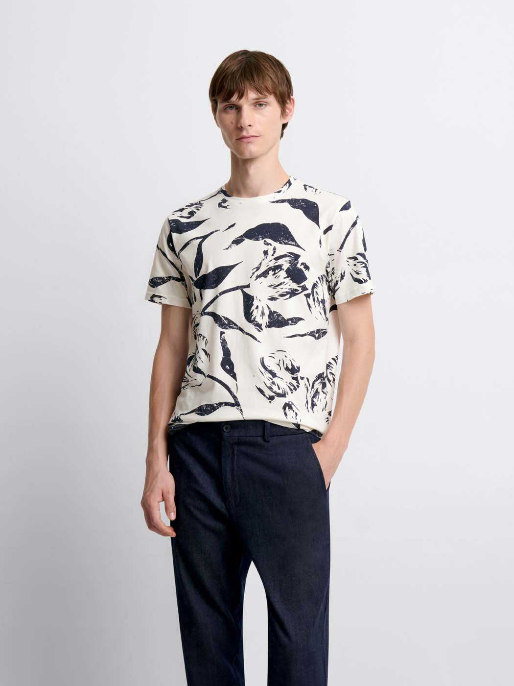 T-shirt col rond à motifs - DEVRED 1902