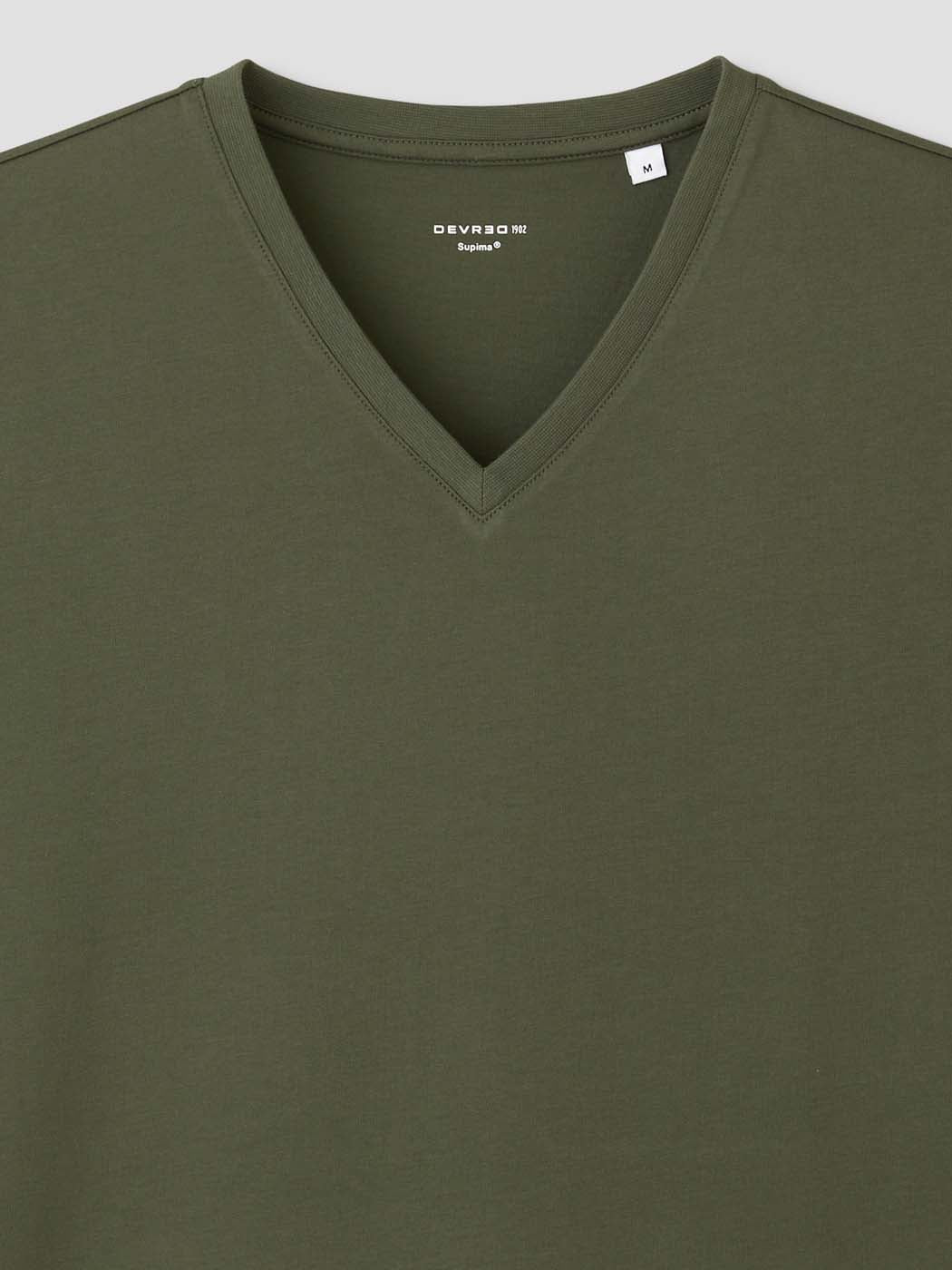 T-shirt col V en coton Supima® - DEVRED 1902