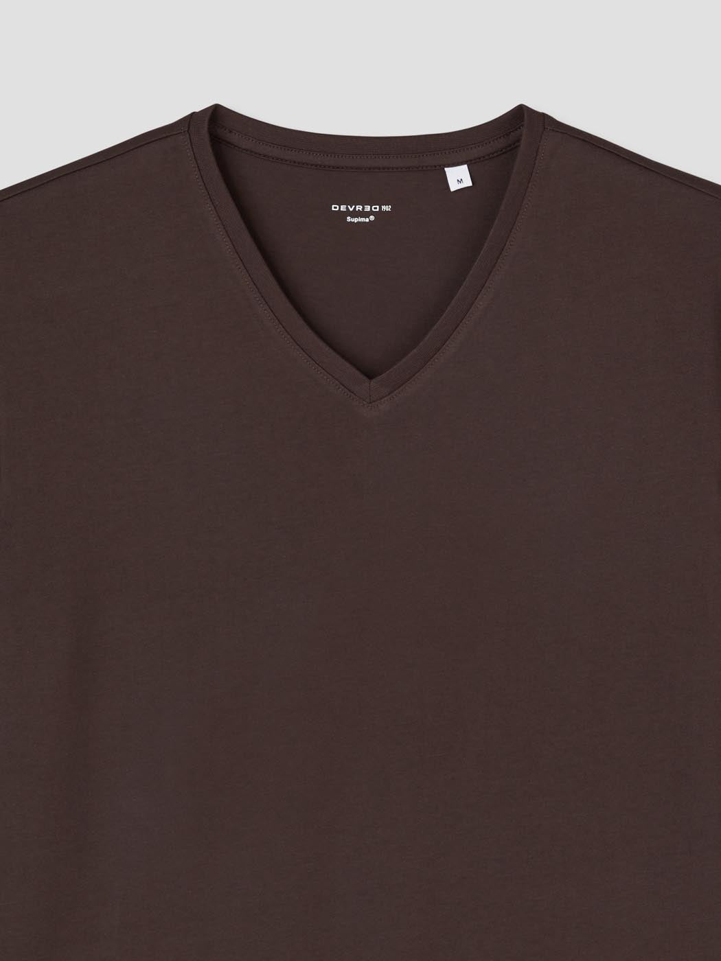 T-shirt col V en coton Supima® - DEVRED 1902