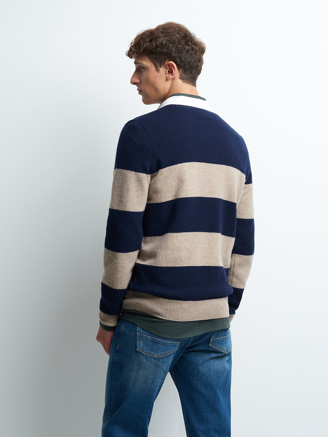 Polo maille col rugby à rayures - DEVRED 1902