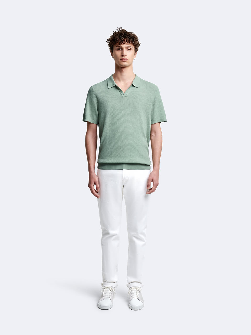 Polo maille col ouvert en coton bio - DEVRED 1902