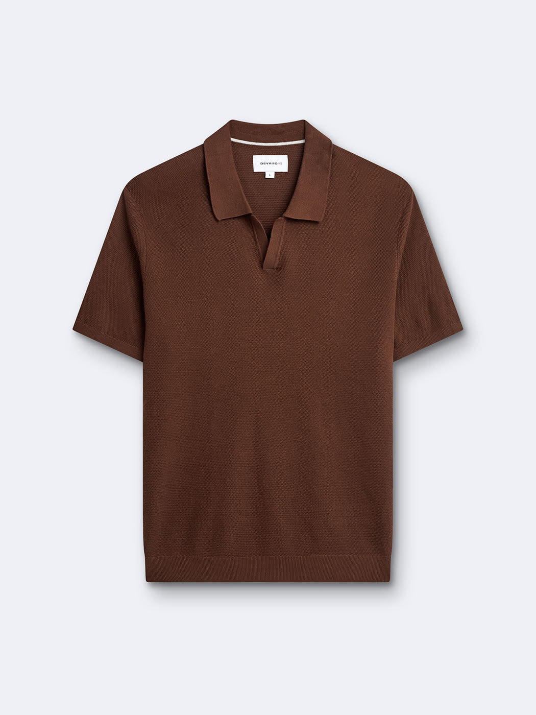 Polo maille col ouvert en coton bio - DEVRED 1902