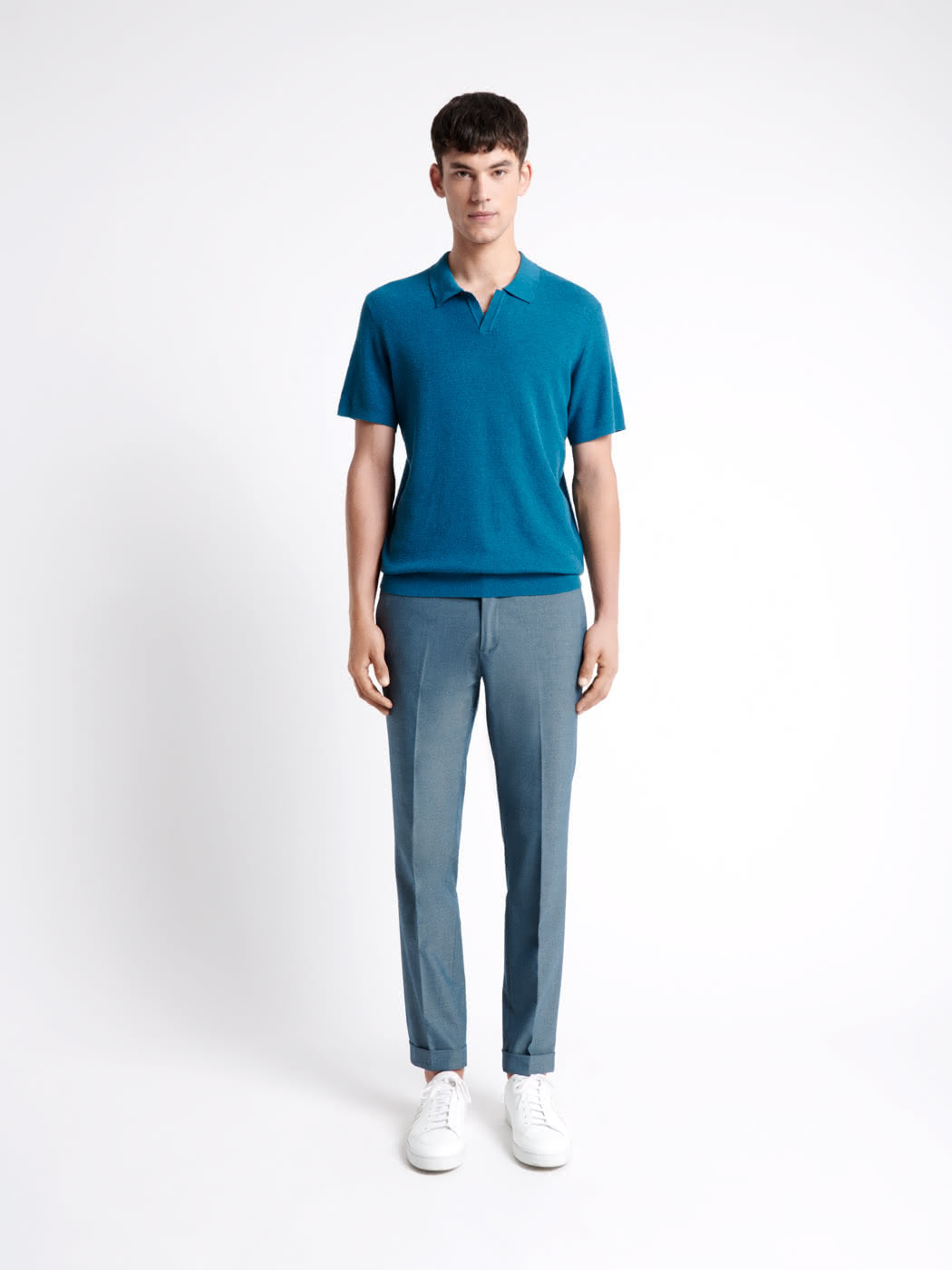Polo maille col v 100% coton bio - DEVRED 1902