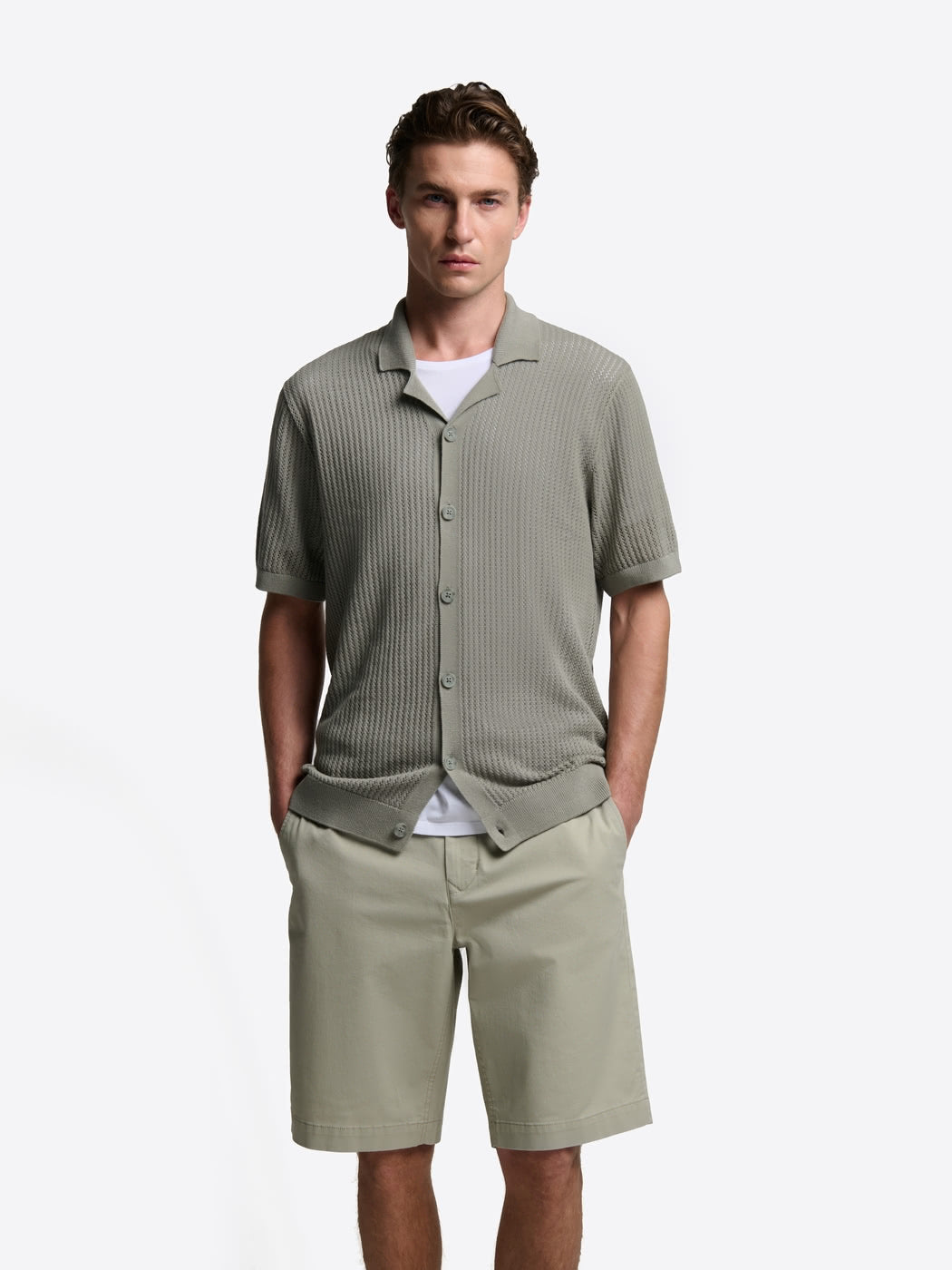 Chemise maille ajourée en coton bio - DEVRED 1902
