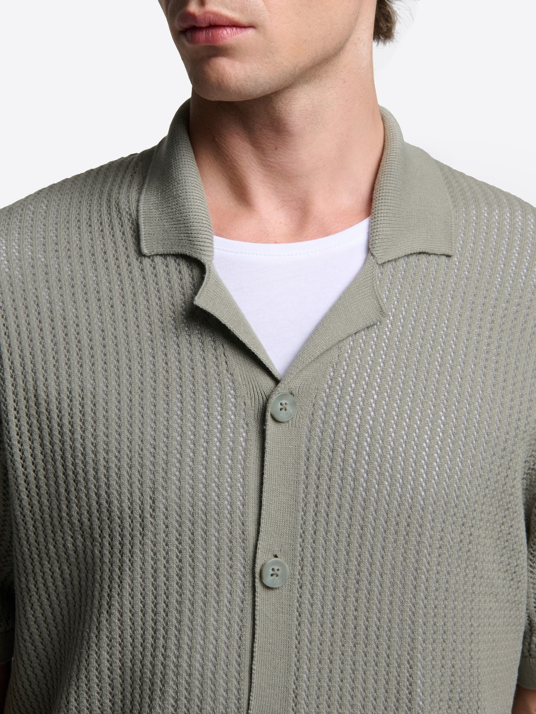 Chemise maille ajourée en coton bio - DEVRED 1902