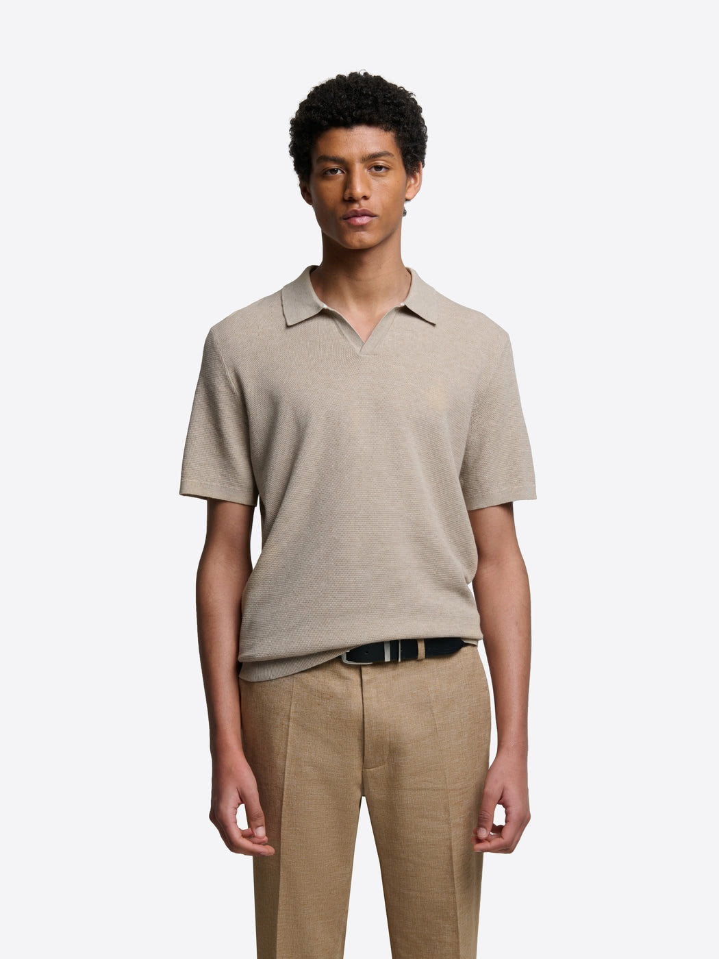 Polo maille col ouvert en coton bio - DEVRED 1902