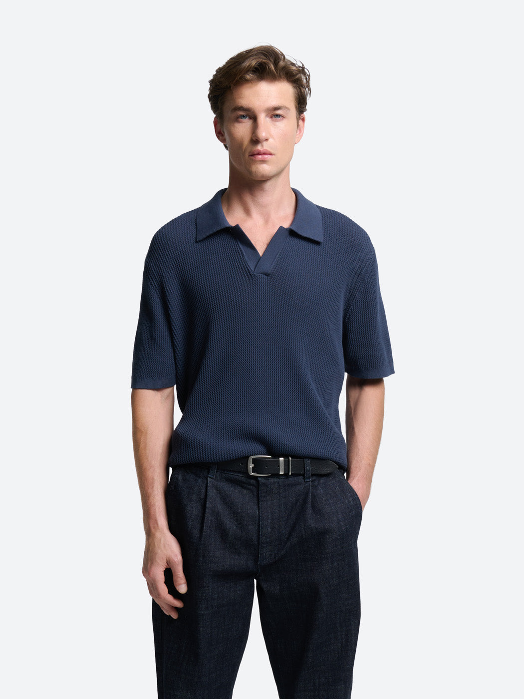 Polo maille col derby en coton bio - DEVRED 1902