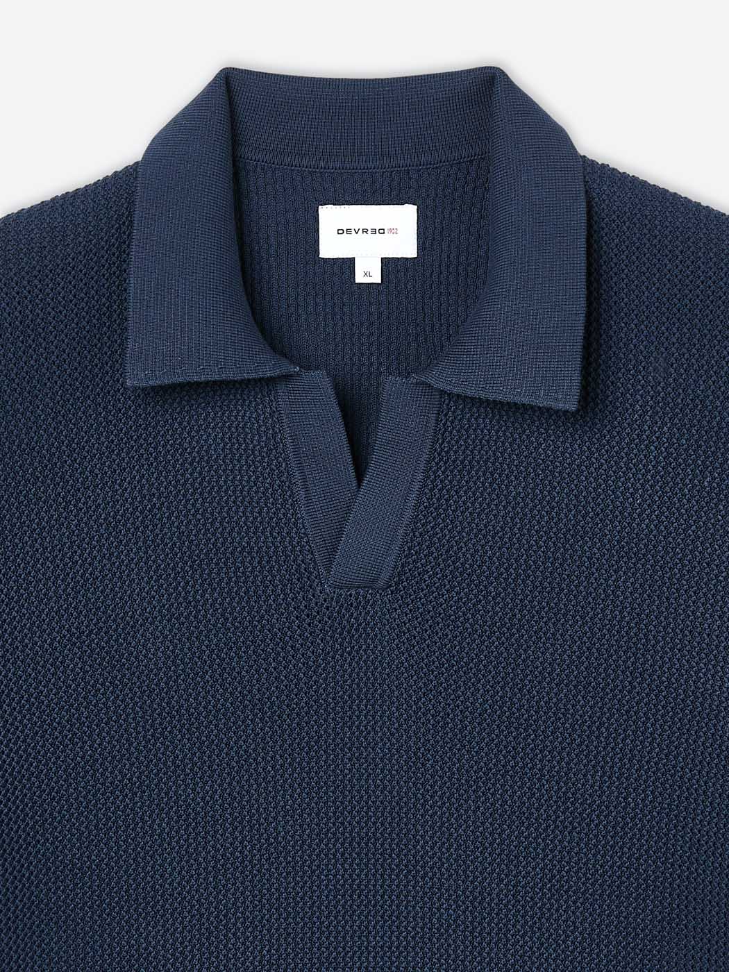 Polo maille col derby en coton bio - DEVRED 1902