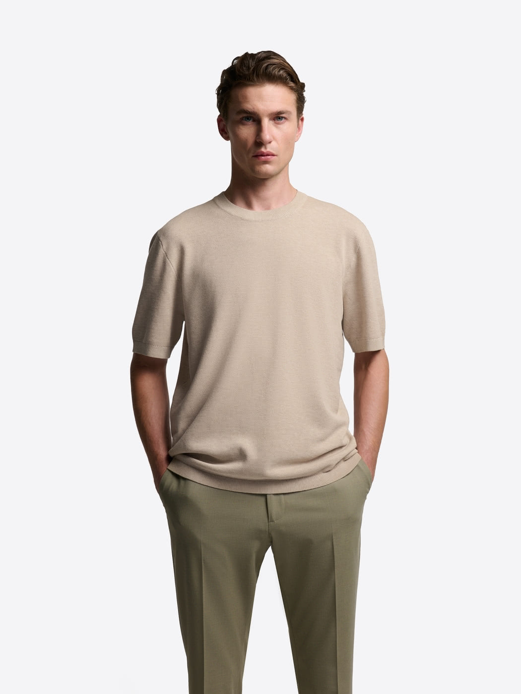 T-shirt maille col rond en coton bio - DEVRED 1902