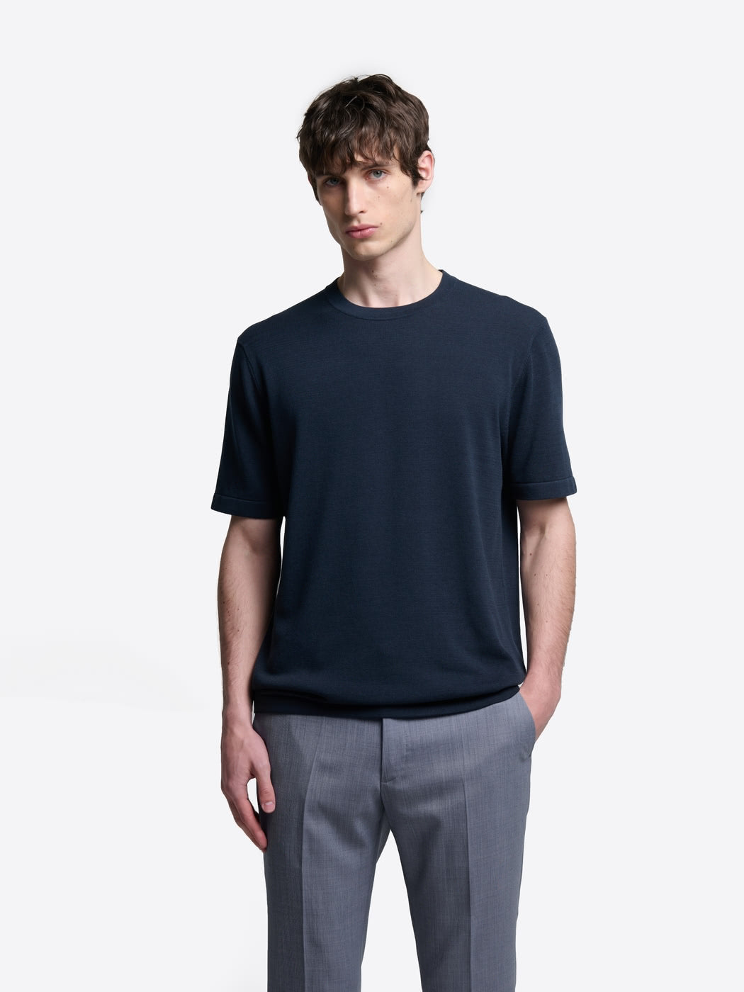 T-shirt maille col rond en coton - DEVRED 1902
