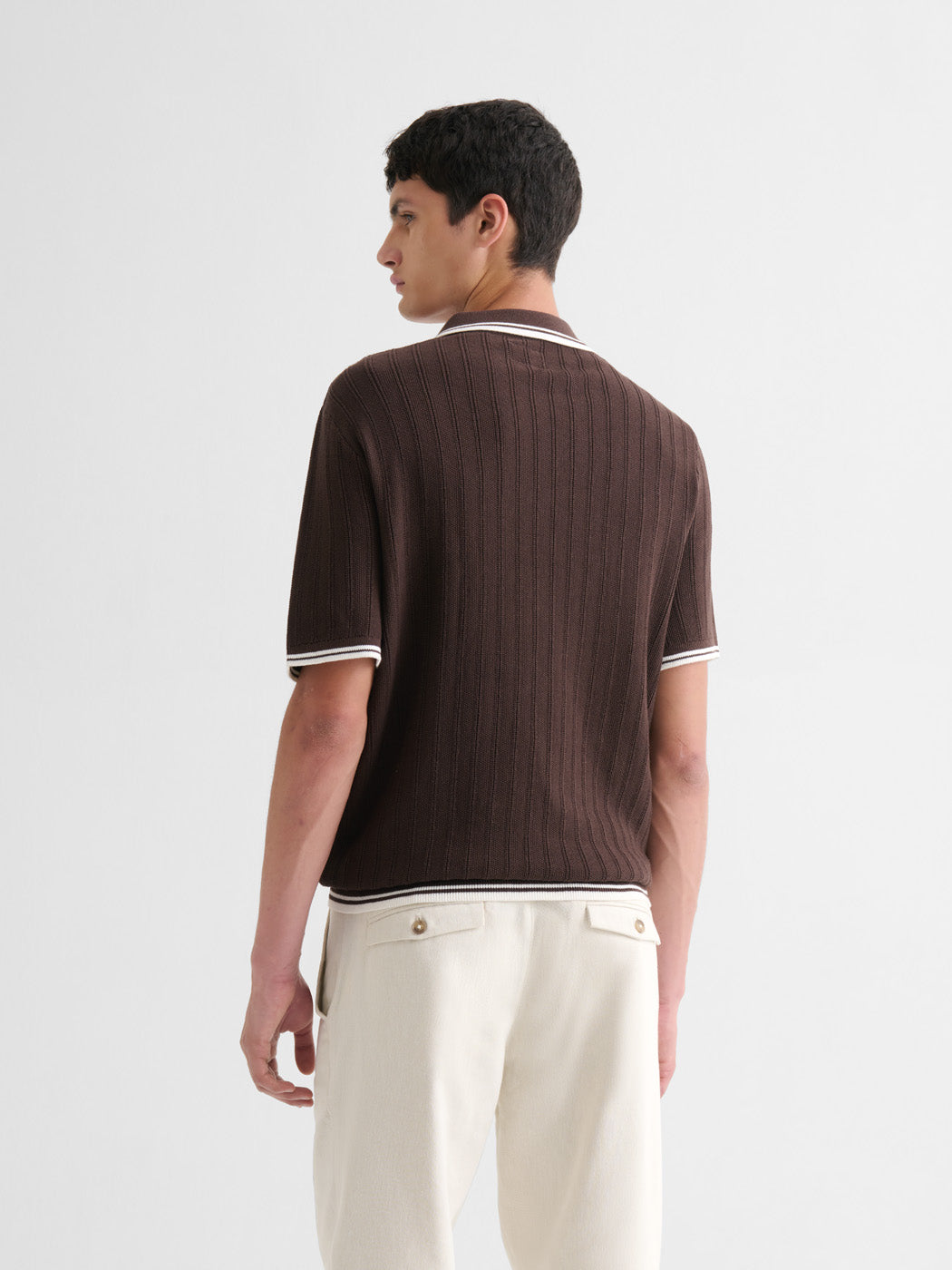 Polo col ouvert en coton biologique - DEVRED 1902