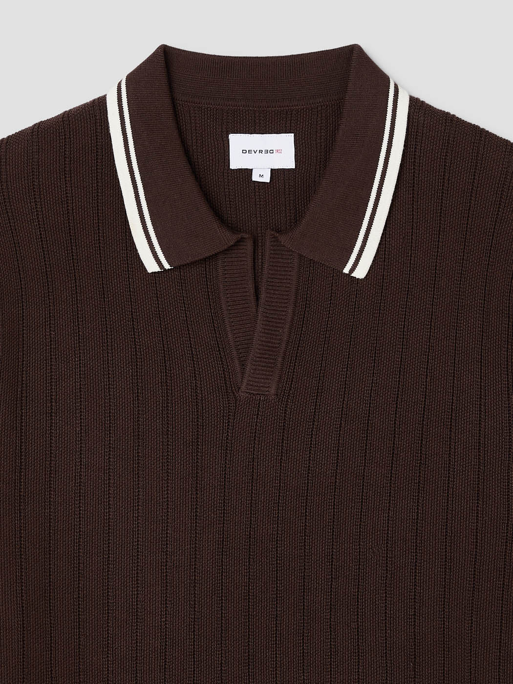 Polo col ouvert en coton biologique - DEVRED 1902