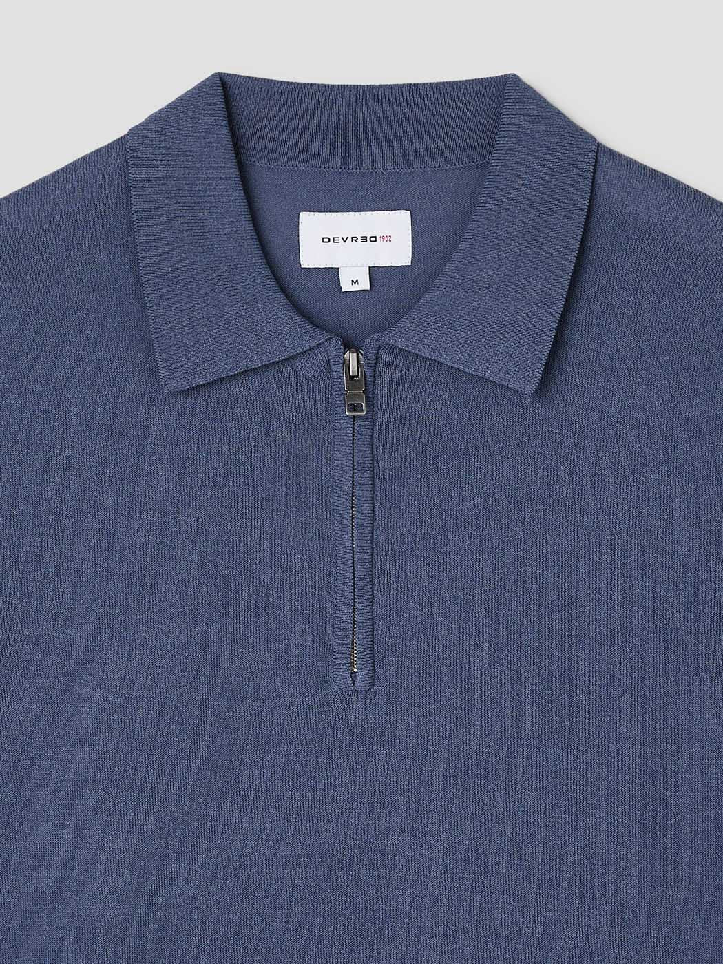Polo zippé  en jersey - DEVRED 1902