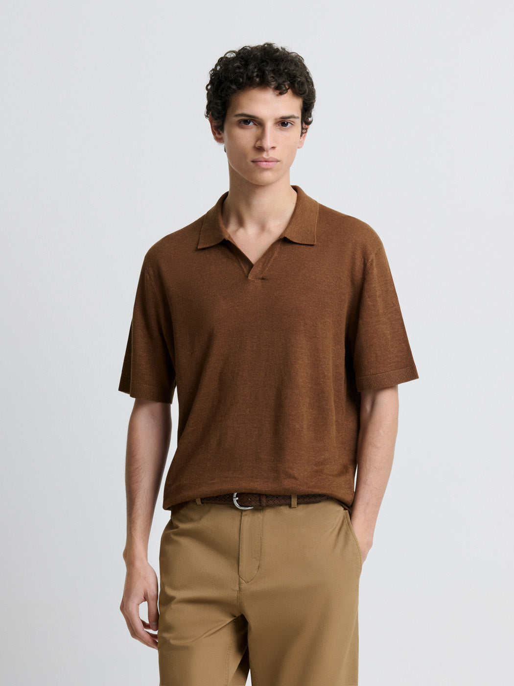 Polo  col ouvert en lin - DEVRED 1902