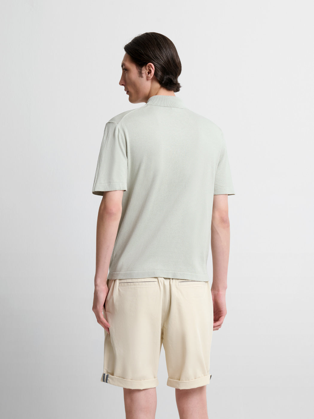 Polo  col boutonné en soie mélangé - DEVRED 1902