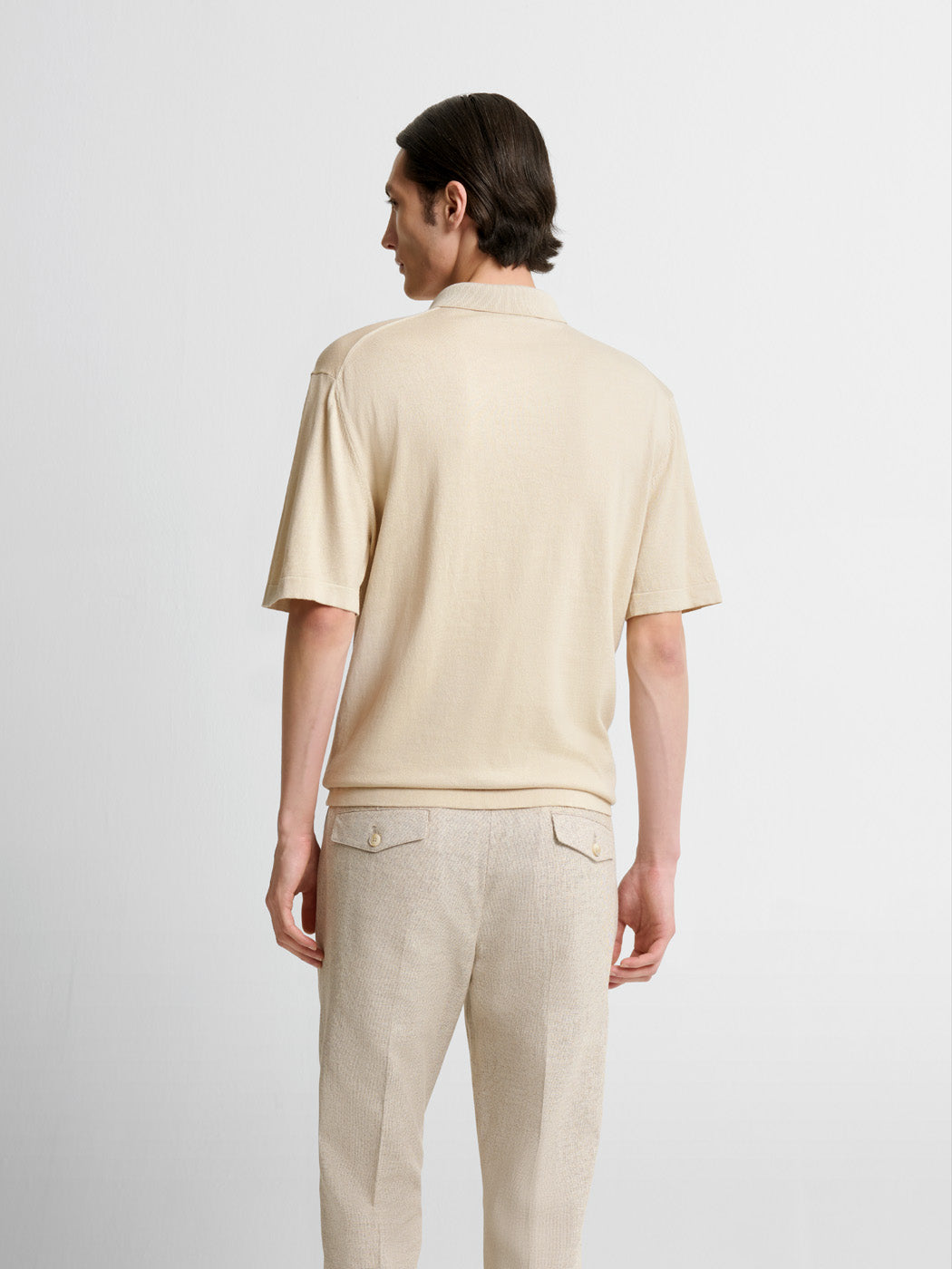 Polo  col boutonné en soie mélangé - DEVRED 1902