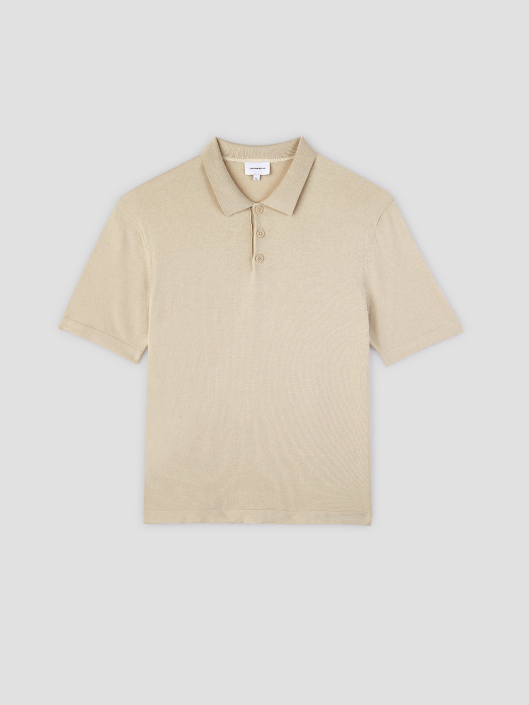 Polo  col boutonné en soie mélangé