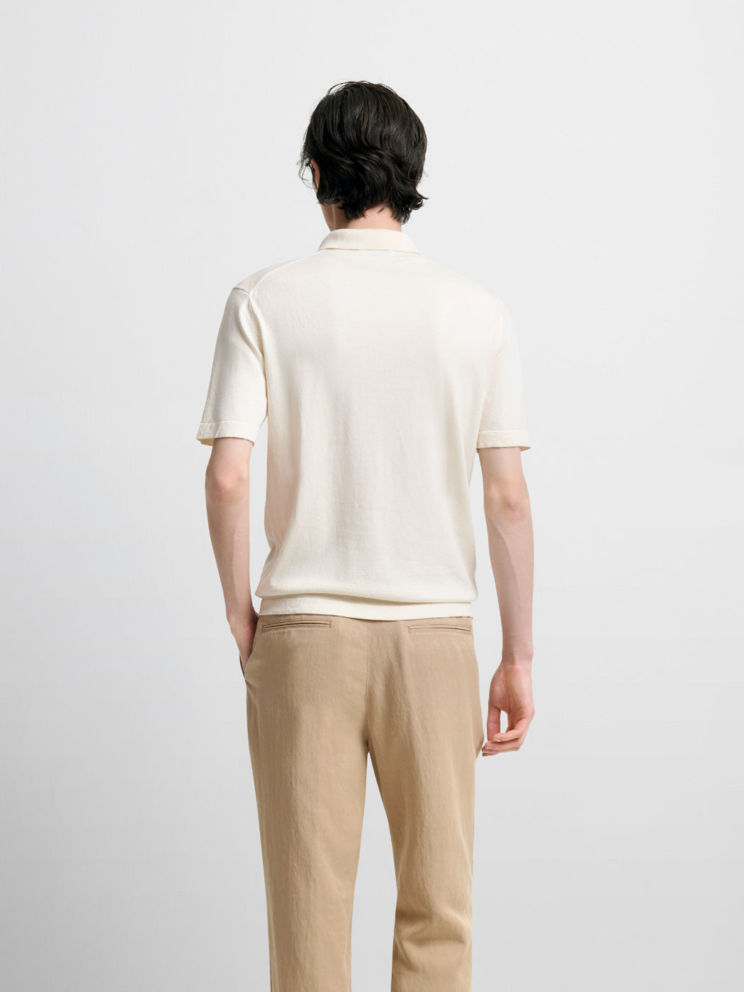 Polo  col boutonné en soie mélangé - DEVRED 1902