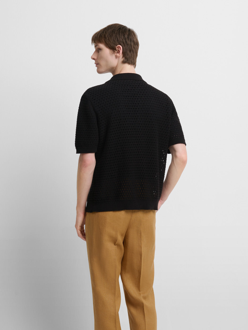 Polo  col boutonné tricotage fantaisie - DEVRED 1902