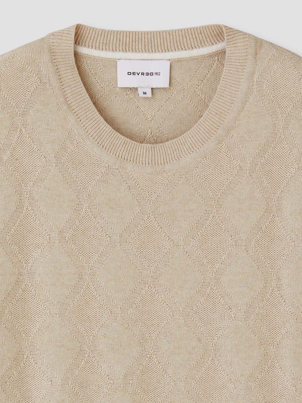 Pull col rond en coton-lin - DEVRED 1902