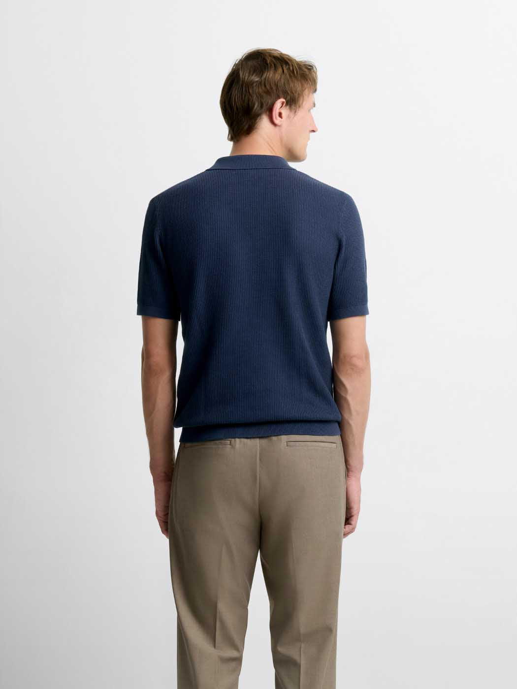 Polo maille col ouvert en coton bio - DEVRED 1902