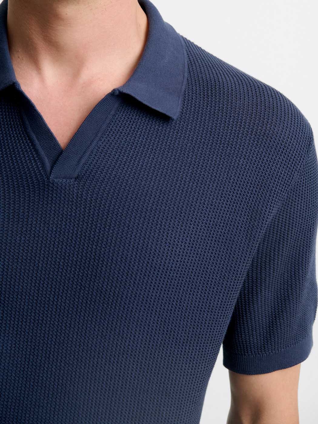 Polo maille col ouvert en coton bio - DEVRED 1902