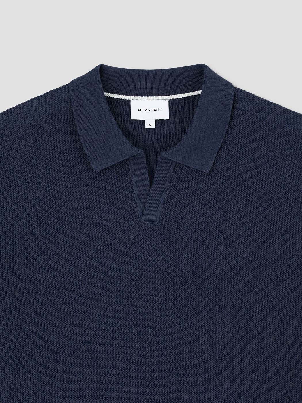 Polo maille col ouvert en coton bio - DEVRED 1902